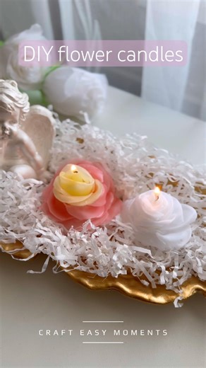 DIY flower candles #diy #diyideas #craft #aestheticroomdecor #handmade #craftideas #viral #homedecor