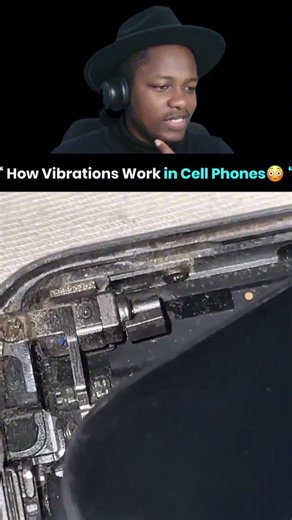 Cell phones vibrate using a small motor with a weighted disc that spins quickly as the disc move