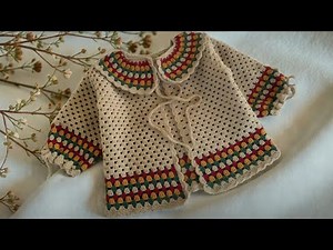 How to Make a Crochet Baby Cardigan | Easy Cardigan pattern for Beginners