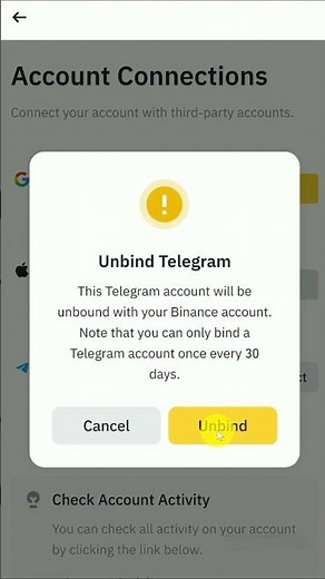 How to Unbind Telegram from Binance