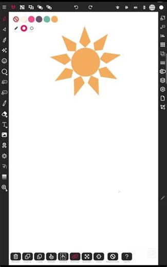 Let's create a sun icon in Vector-ink easily using geometry #logo #vectorial