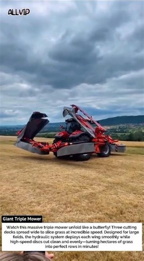 Giant Triple Mower – Extreme Wide-Cut Farming Machine!