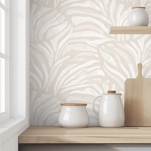 Modern Zebra White Stripe Wallpaper - Abstract Safari Animal Print - Peel & Stick, Pre-pasted, and Non-pasted - Etsy