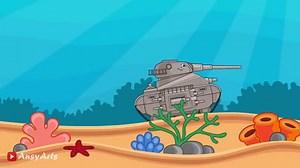 Leviathan vs Submarine. Adventures of Steel Monster. Cartoons About Tanks