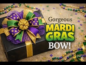 Make a Big Mardi Gras Bow in Minutes with Bowdabra®