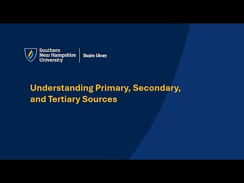 Understanding Primary, Secondary, and Tertiary Sources