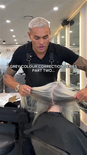 PART TWO of this grey transformation. Now we’re getting into the real lowlighting work. We’re adding depth back in with our lowlights, while strategically spacing highlights through the bottom section to break through that warmth and create a softer, more natural blend. I’m using my Redken Shades EQ 6NA 6T for my lowlights, then freehand balayaging and cleansing out those ends where I need that extra brightness. It’s all about knowing where to add depth, where to brighten and where to leave the 