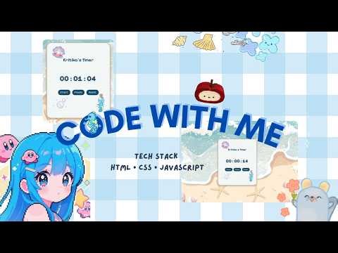 Cute Timer App using HTML CSS JavaScript 🌊✨ | Beginner Project
