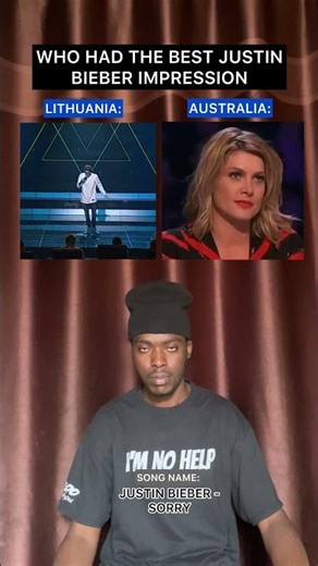 Lithuania’s “Sorry” Guy vs Australia – Best Bieber Impression? #shorts