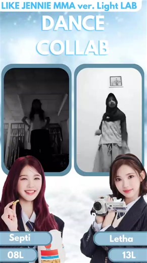 DANCE COLLAB! septi & alletha did we nail it?? song : like jennie mma.ver create by : ayrichee #agensihalu #coverdance #rvn #likejennie #lightlab