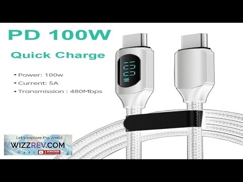 100W 1m 2m Type C to Type C PD Fast Charging Quick Charger