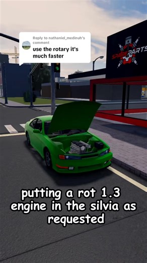 Replying to nathaniel_medinuh Rot 1.3 in Nissan Silvia #fyp #nissan #roblox #fixitup #silvia #viral #cars | Fix It Up New Engine | Facebook