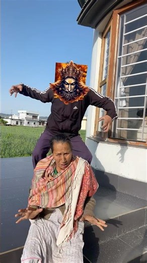 Hanuman ji defeated the demon 👹 wait for end😱#shorts #shortsfeed #youtubeshorts #ytshorts