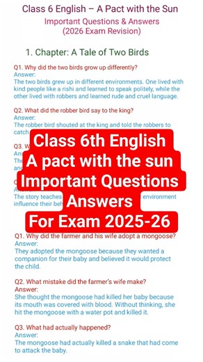 class 6th english final question paper 2025-26 #ncert