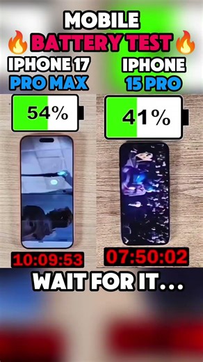 💥IPHONE 17 PRO MAX VS IPHONE 15 PRO BATTERY TEST!!