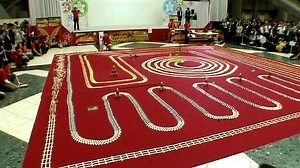 Watch the amazing record-breaking domino display