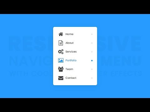 Responsive Navigation Menu With Icons Hover Effects | Fontawesome Menu Icon