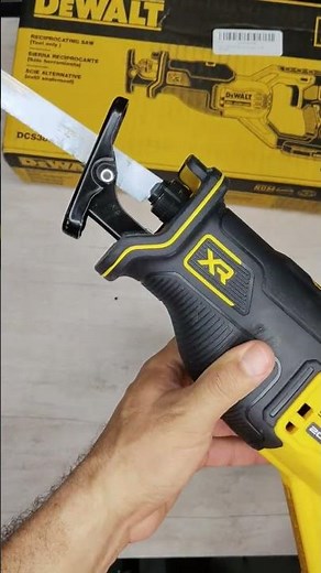 Learn how to change the cutting blade on a Dewalt DCS382 20V reciprocating saw. #powertools #dewalt