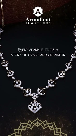 Explore our stunning collection of modern diamond necklaces | #ArundhatiJewellers