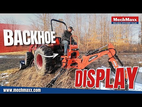Demonstration of MechMaxx Tractor Backhoe Attachment with Hydraulic Thumb