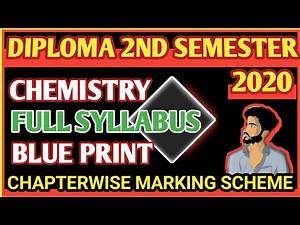 Diploma 2nd sem. Chemistry | chemistry syllabus blue print | polytechnic 2nd sem.