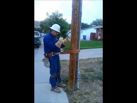 How to climb a utility pole