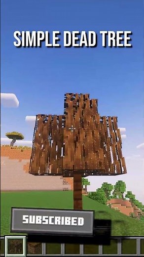 Simple Dead Tree Tutorial #minecraft #minecraftguide #minecraftshorts #minecrafttutorial #gaming