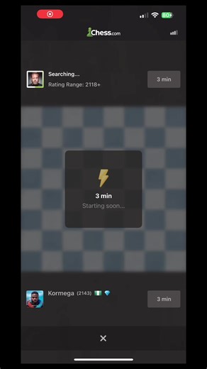 Kormega Blitz Sessions - I think it's becoming a theme with me. Losing the game all through and then wining by a hail Mary. #ChessJourney #blitzchess #kormegachess #ChessCommunity