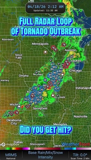 Full radar loop of yesterdays tornado outbreak!