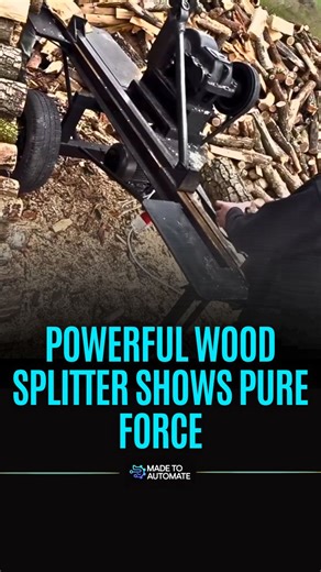 Made To Automate on Instagram: "Watching a powerful wood splitter at work shows the raw strength of mechanical force in its purest form. Every motion delivers precise energy, turning solid logs into clean cuts with remarkable ease. It is a reminder of how efficient simple engineering can be when built correctly. Machines like this rely on balance, leverage and controlled pressure. There is no wasted movement and no unnecessary complexity. The force travels exactly where it needs to go, proving t