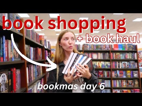 come book shopping with me! 🎄☕️📖 *festive holiday edition* | cozy book shopping & book haul 💫