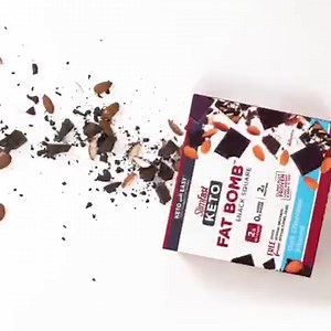 Looking for something sweet & salty? 🍫🌰 NEW SlimFast Keto Fat Bomb Dark Chocolate Almond Snack Squares, packed with 6g of Keto-confident fats and only 2 net carbs in every serving, are a perfect treat to crush your cravings at home or on the go! ✨ SlimFast Keto - This is Keto made easy! ✨ *When used as part of the SlimFast Plan †Not a low-calorie food. | Slimfast