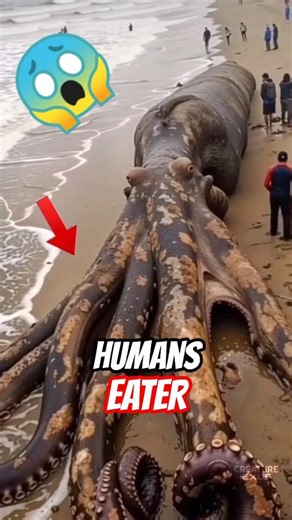 Terrifying Creature human rarely seen 😱😲 #seamonsters #seacreatures #seamonster #giantsquid