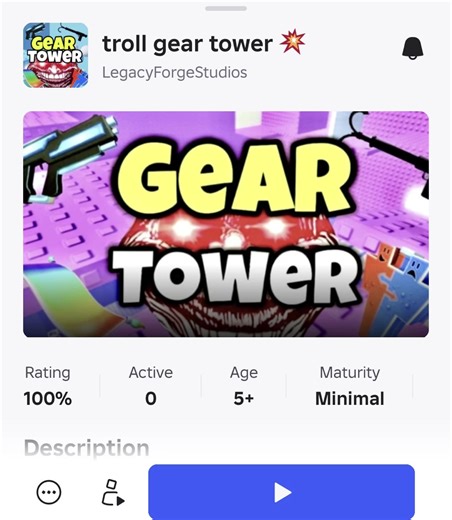 Explore My Exciting Roblox Gear Tower Game