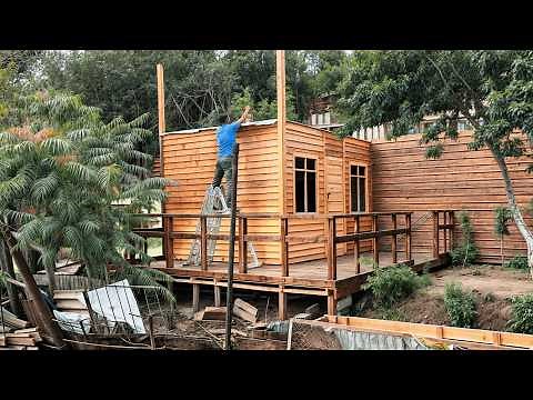 Modern Rustic Cabin Build – Handcrafted with Simple Tools