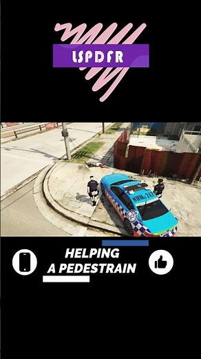 LS Cop on Routine City Patrol, Saving a ped life 🚔 🇫🇷🚨 #shorts #lspdfr #indonesia #india #fivem #cop