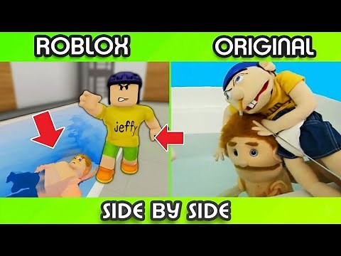 SML Movie vs SML ROBLOX: Jeffy Plays Baseball + The Baseball Game ! Side by Side