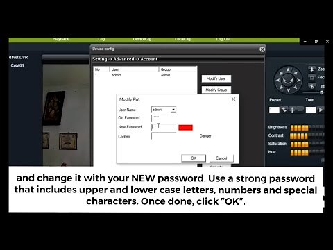 How to change the default password on an IP camera