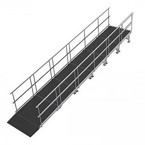 Universal Straight ADA Wheelchair Ramp for 24" High Stages