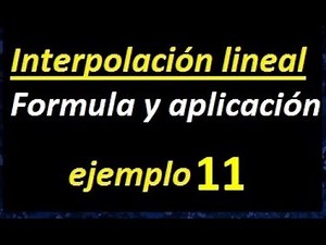 Linear interpolation, linear interpolation formula - example 11