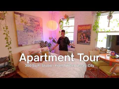 Why She Left NYC for a 300 Sq Ft Micro Apartment in Jersey City – FULL TOUR