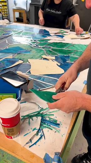 Notice anything different about the Rocket Room?⁠ ⁠ In May, our exhibits team installed an out-of-this-world stained glass Earth, handcrafted by @gregstefanstudios. Here's a behind-the-scenes look at how it was done. 🌎⁠ ⁠ Next time you stop by, be sure to check it out! ☀️ | Please Touch Museum