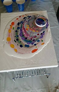 It has been a long time since I've done one of my rainbow pours and even longer since I've done a pour in this fashion so I thought it was time to get back to where I started, with mass amounts of brilliant color and change up my pouring technique 😍 . . I hope you enjoy this hyperlapse video of this beautiful rainbow pour 🌈 Let me know what you think! 🧡 . . This piece and others are available for purchase, DM to inquire or check my Etsy Shop, ArtbyAshleyCarter 💚 . . Music: B.there.4.u Musici