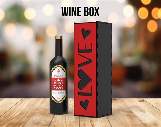 Elegant Wine Box Svg And Dxf Files For Laser Cut, Decorative Boxes Digital Download File