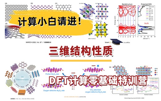 材料领域：三维结构性质 | DFT计算特训营【朱老师讲VASP】