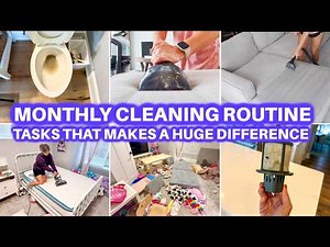 MONTHLY & DAILY CLEANING ROUTINE | DEEP CLEANING | CLEAN WITH ME CLEANING MOTIVATION JAMIE'S JOURNEY