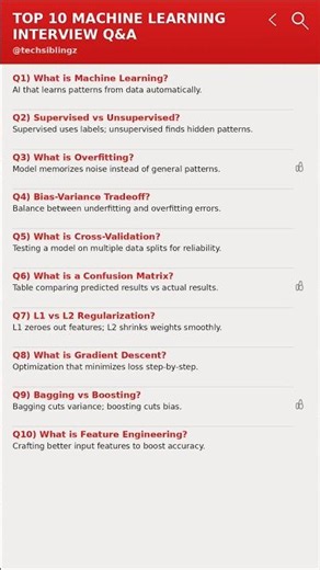 Top 10 machine learning interview questions