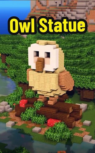 Aesthetic Owl Statue 🦉🗿 #minecraftbuilds #minecrafttutorial #minecraftjava #minecraftbedrock #tutorial