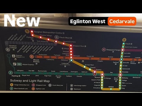 (New Map!) TTC Toronto Rocket Ride To Eglinton West (Soon To Be Cedarvale)