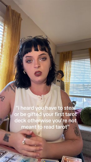 diva i promise this is not true and literally only started spreading around in the last 5 or so years fso ppl could justify stealing decks 😭😭 #tarot #fyp